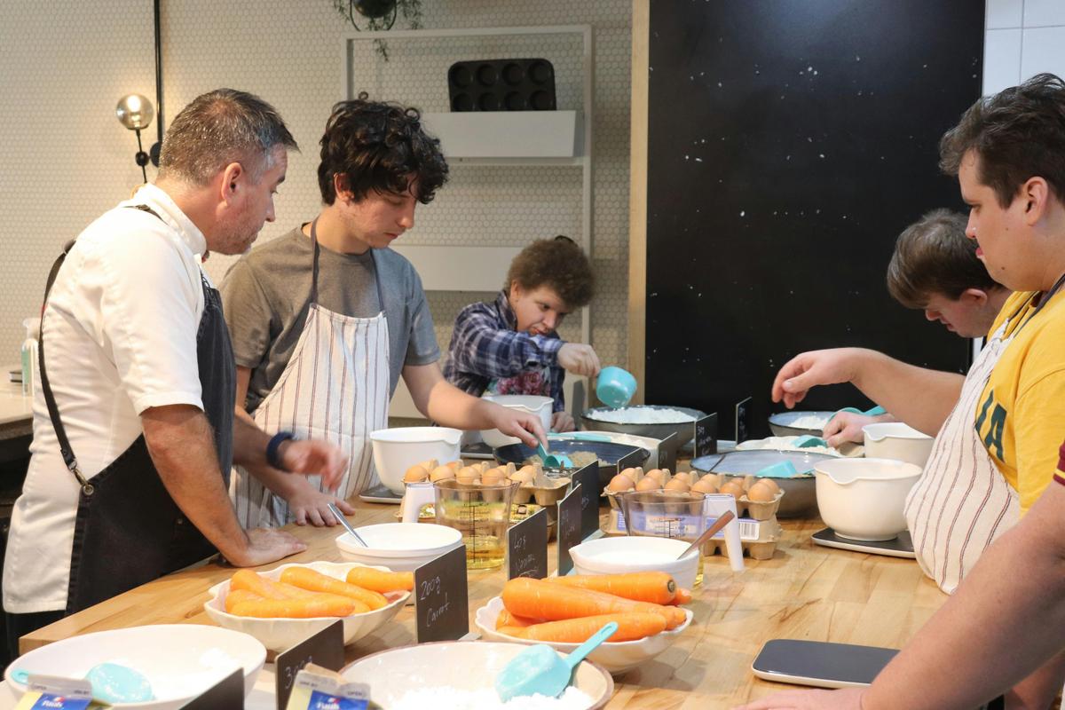 Chef Claudio teaching an NDIS cooking program