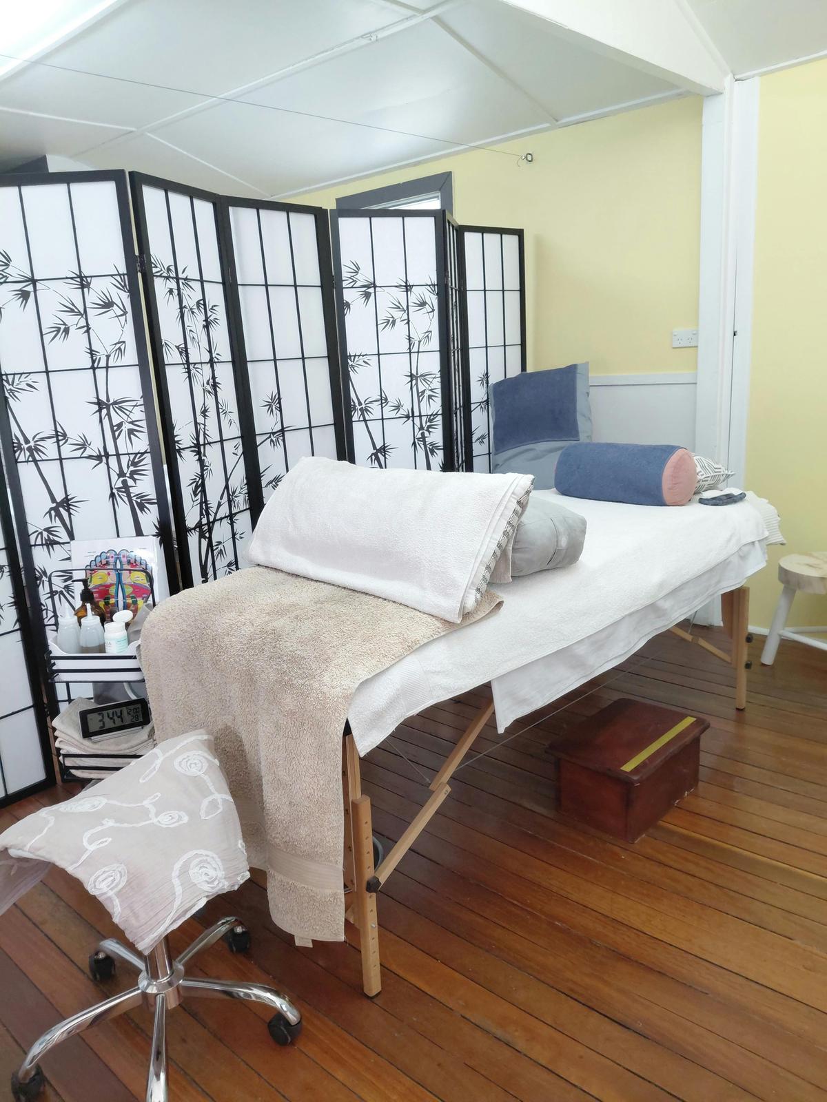 Reflexology room. Hands & feet treatment options, support your physical & emotional well-being.