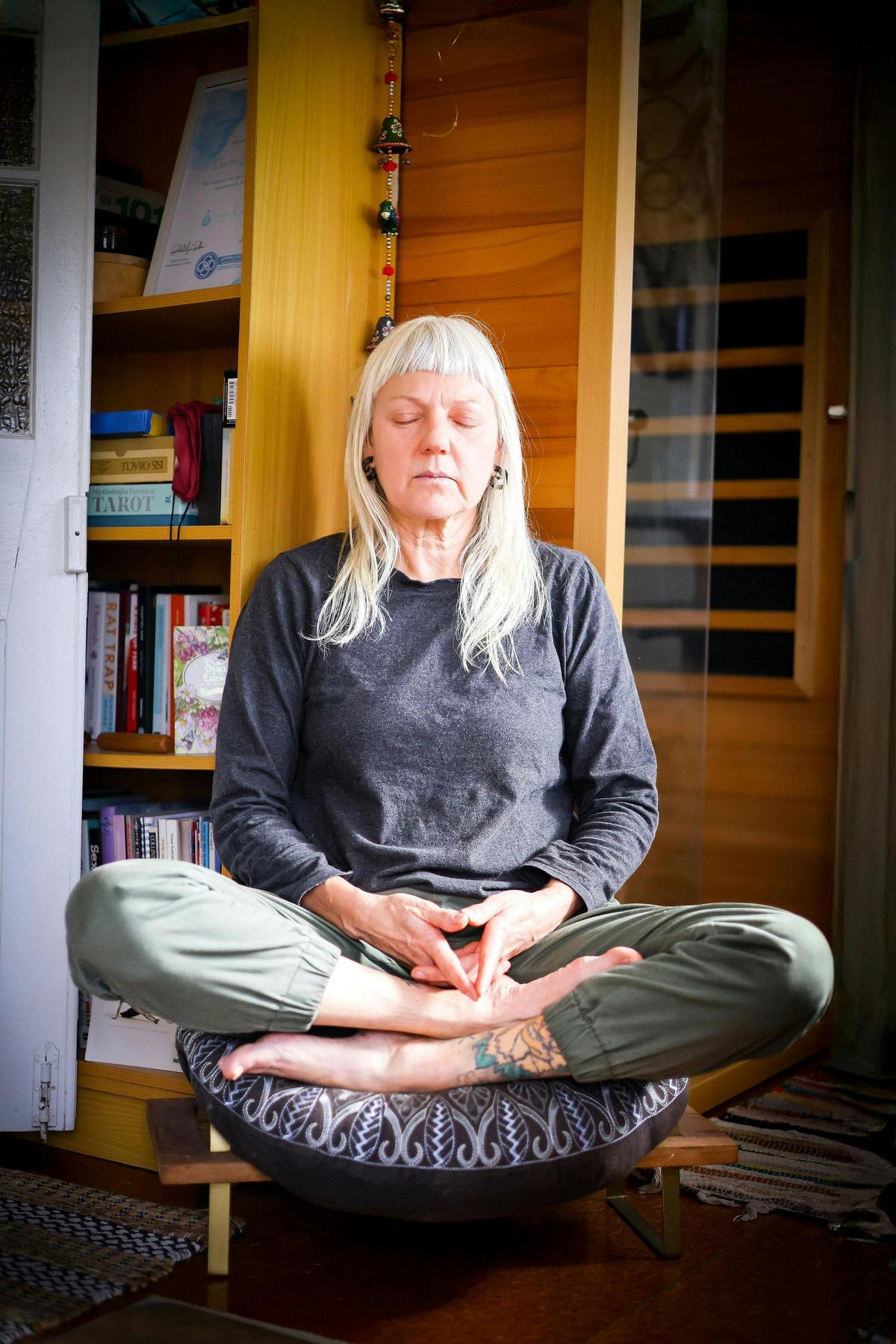 A moment of inner reflection with simple breathing techniques and sitting with silence