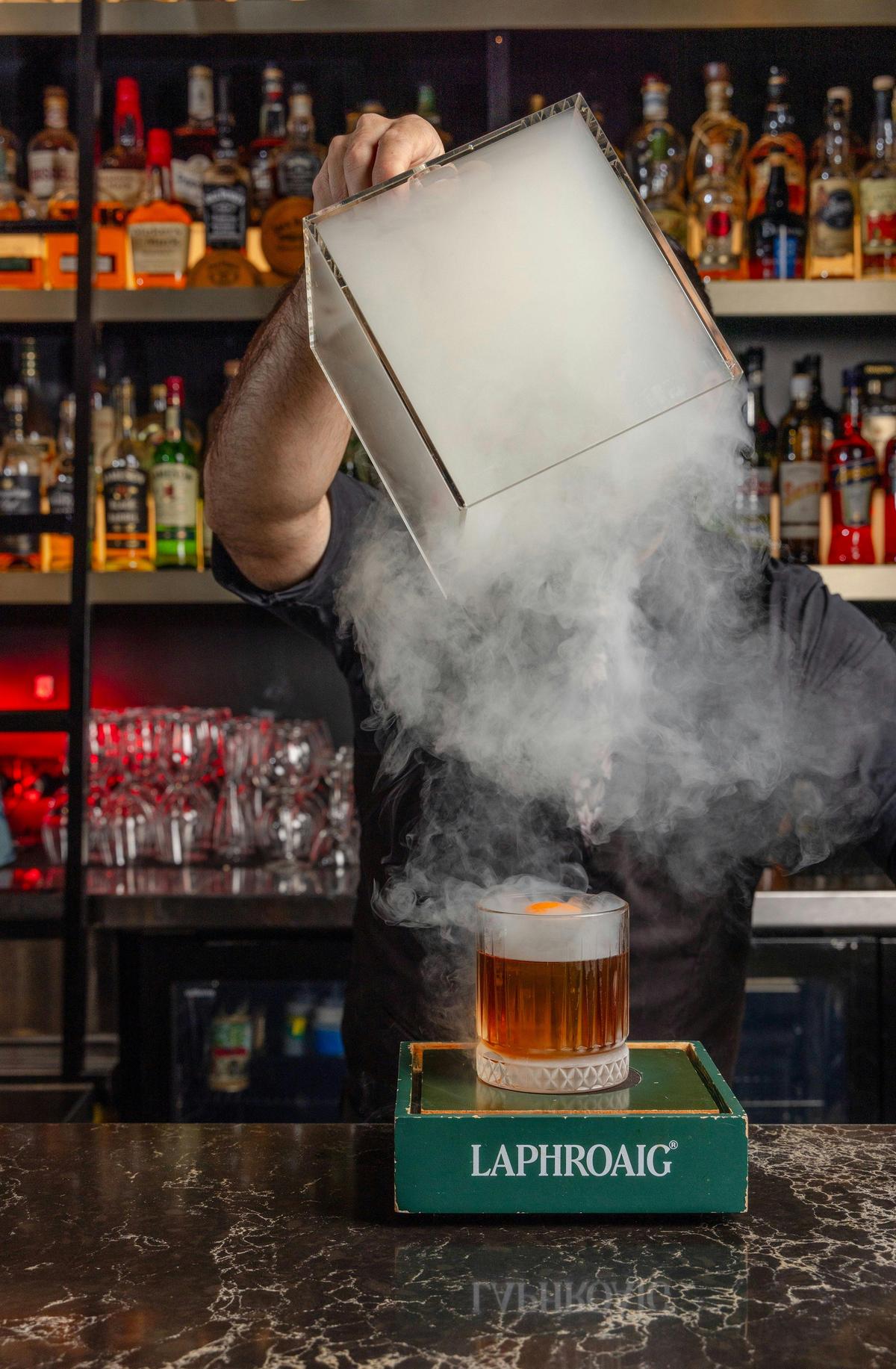 Boston Shaker's Famous Smoked Old Fashioned