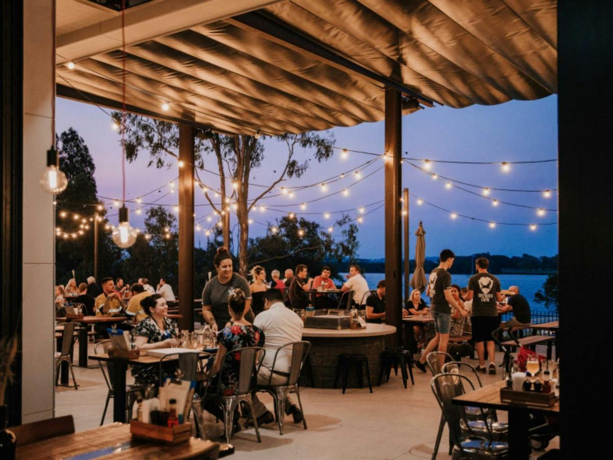 Patio at night