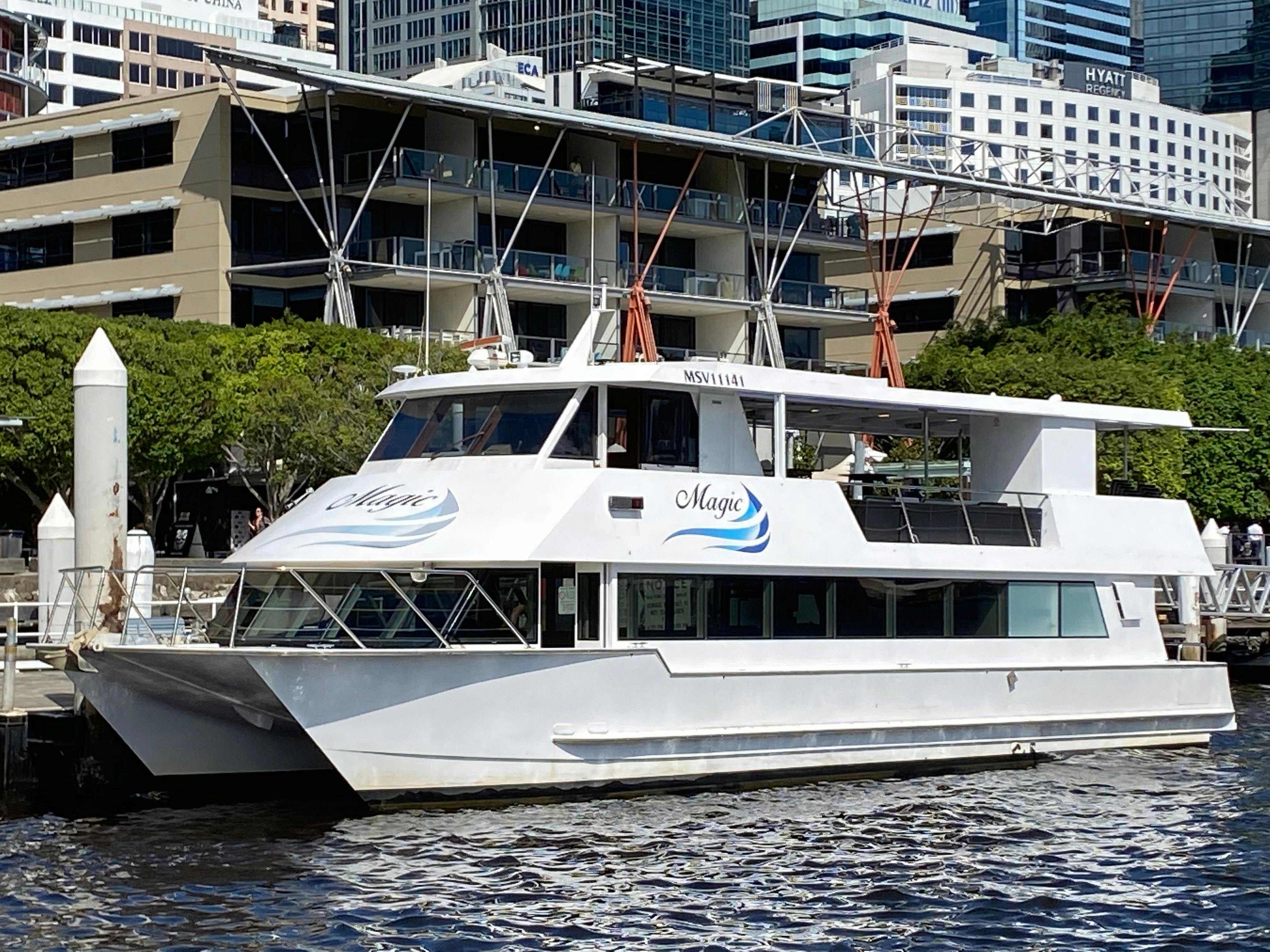 Cruise Sydney harbour on board the the Boat MAGIC, suitable for groups of un to 100 guests