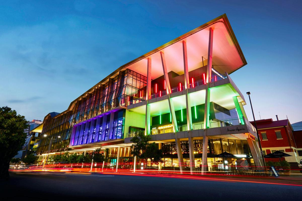View of BCEC from Grey St. We have the capability to light up our Centre in support of key events.