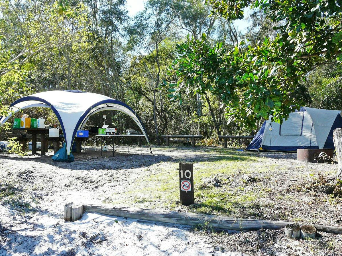 Campsite 10 at Mission Point camping area.