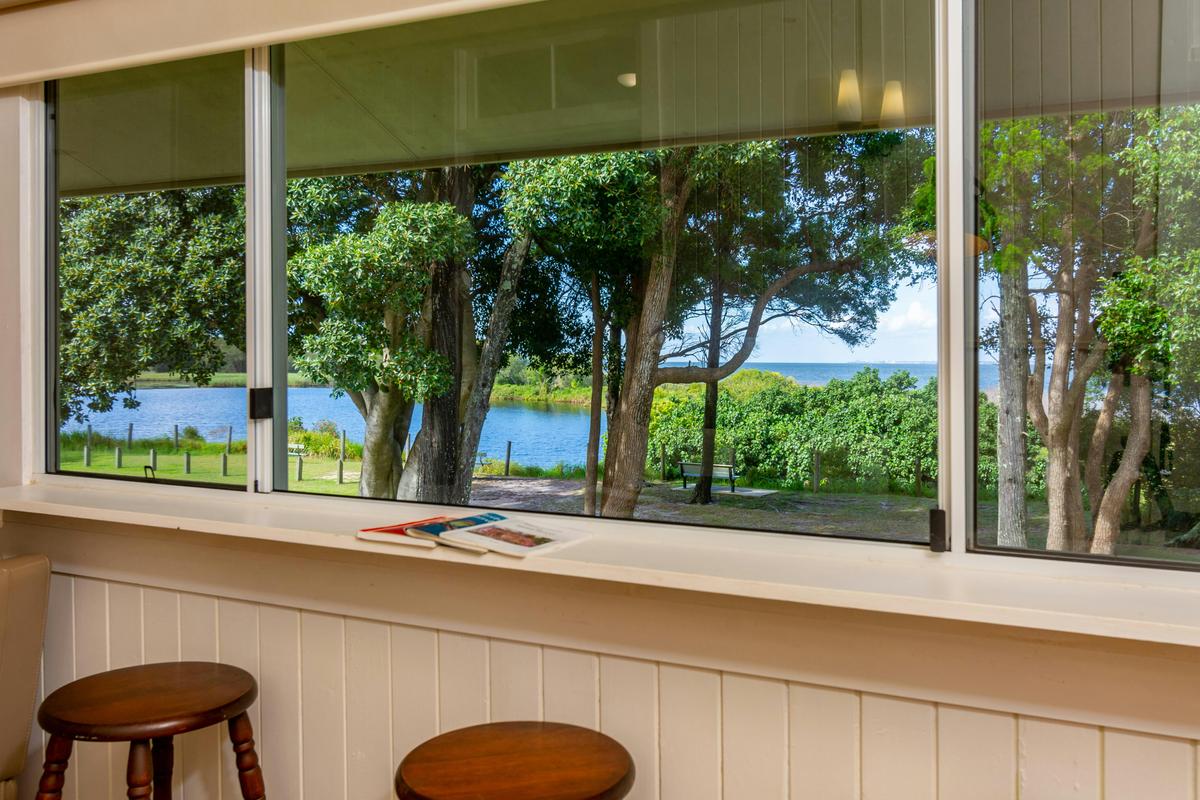 High bar area overlooking water