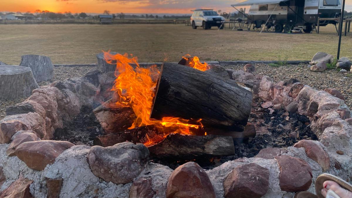 Communal fire pit is a great way to make new friends