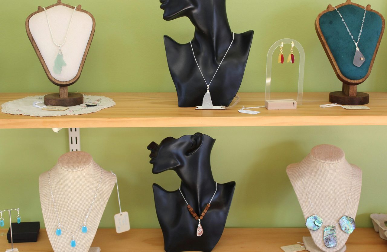 Sea Glass Earrings and Neclaces