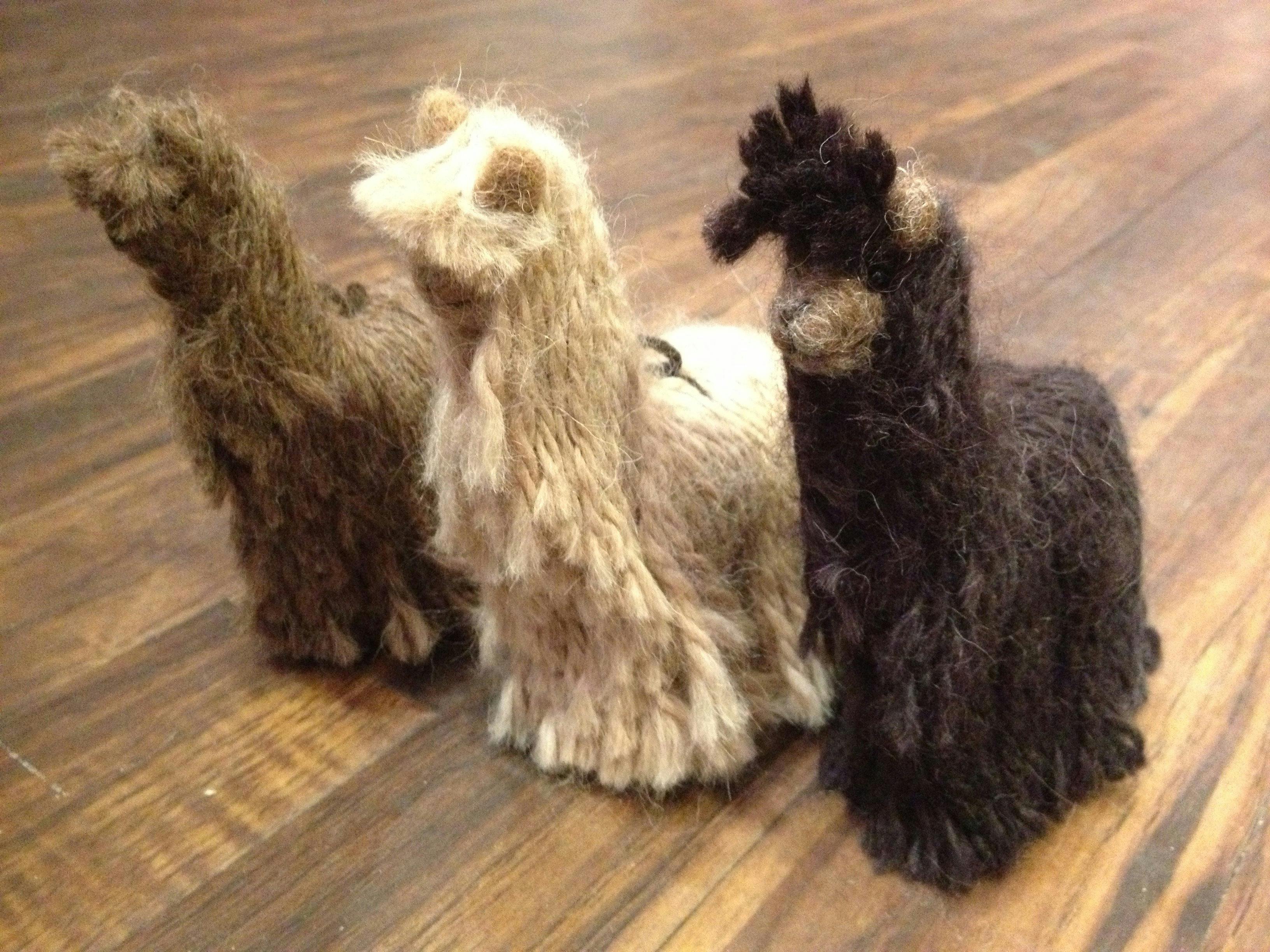Needle Felted Suri Alpacas
