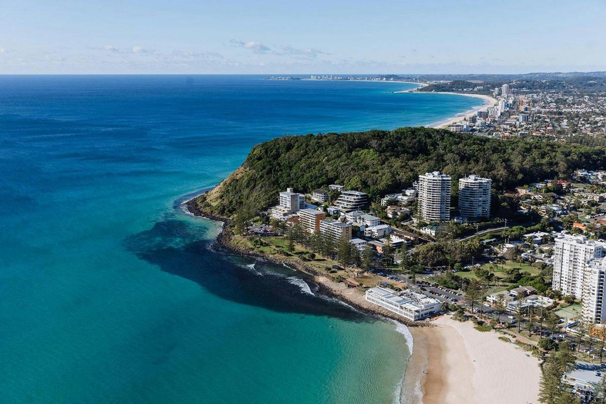 Aerial Burleigh Headlands and Southern Gold Coast