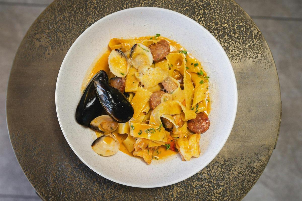 Seafood Pappardelle