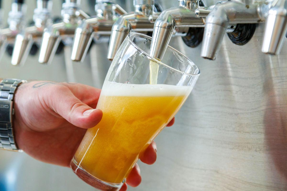 Fresh beer from the tap