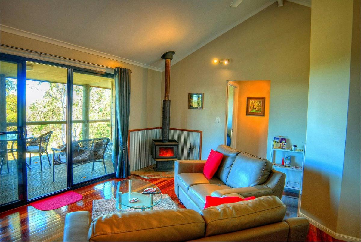 Inside one of their two bedroom cabins