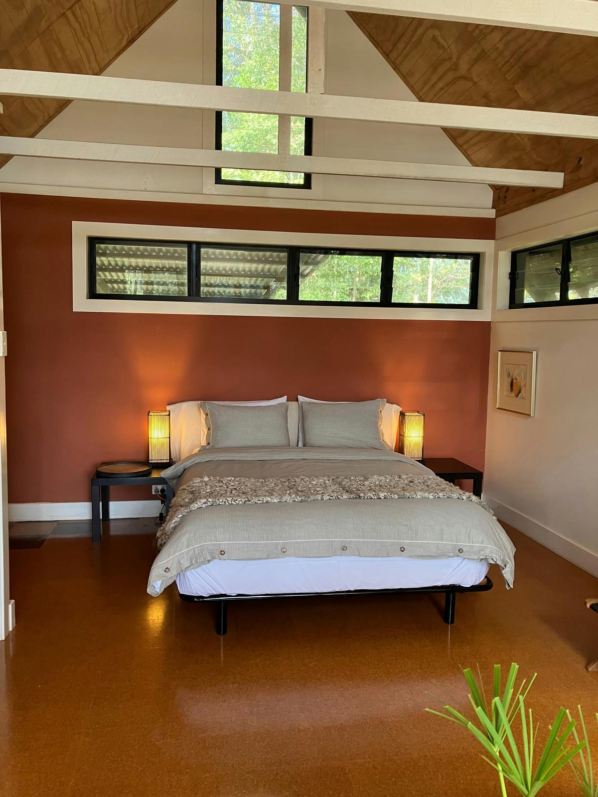 The bedroom in The Boathouse