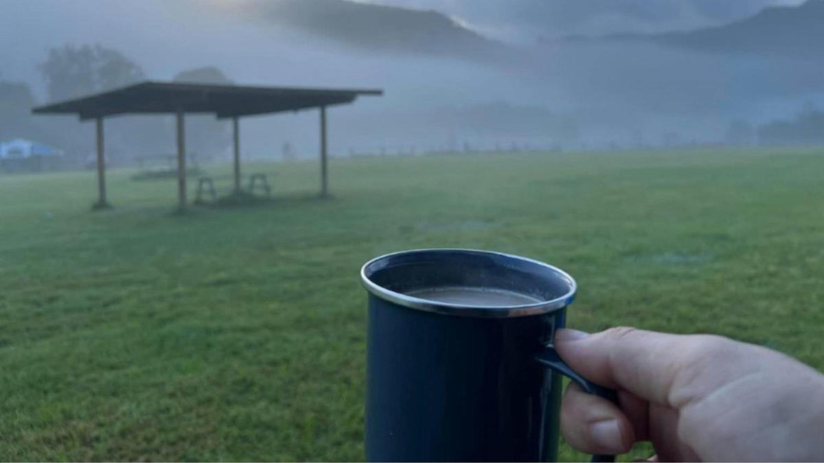 Great way to start the day - Foggy morning and a Cuppa