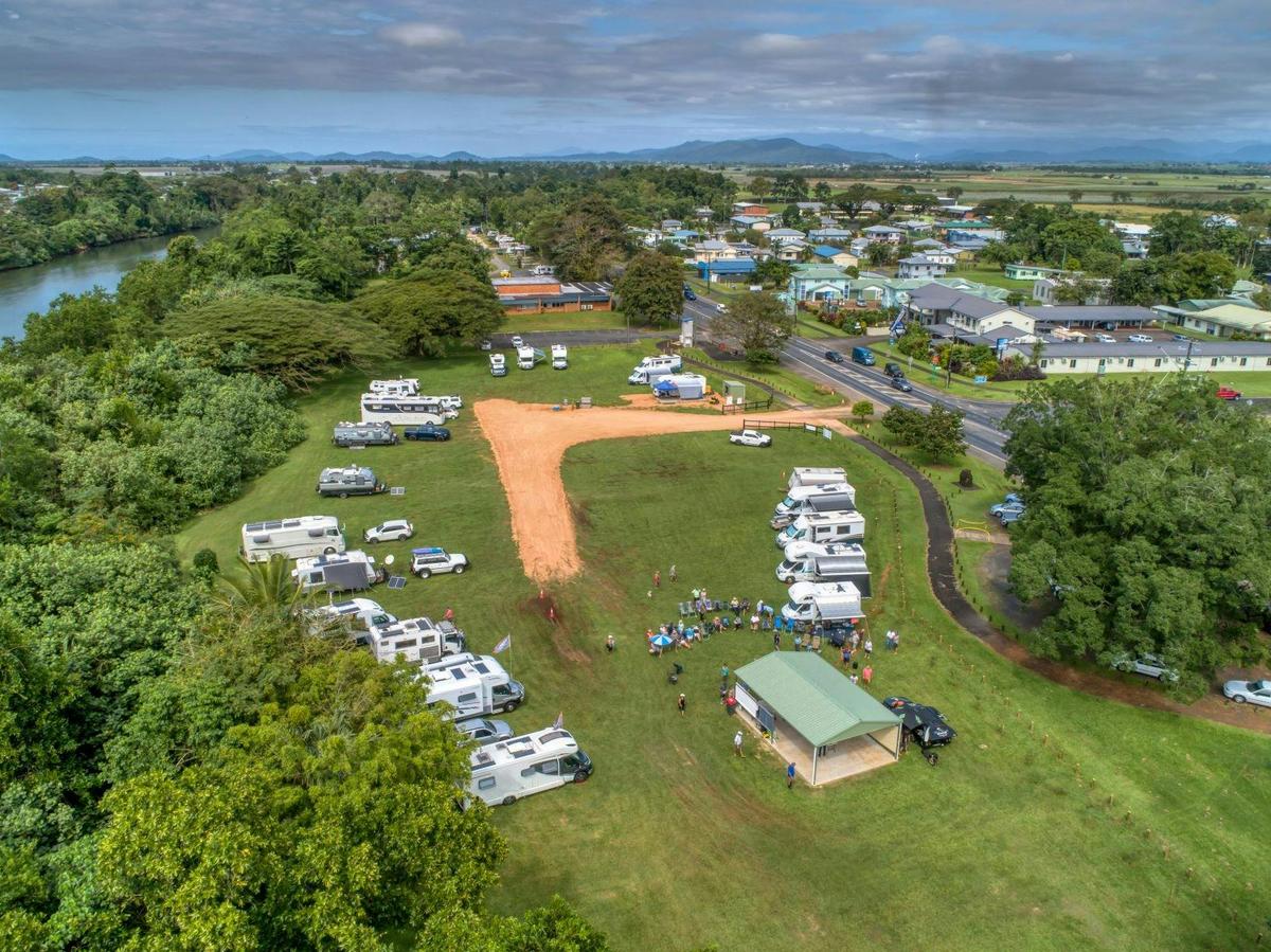 Aerial view of RV park