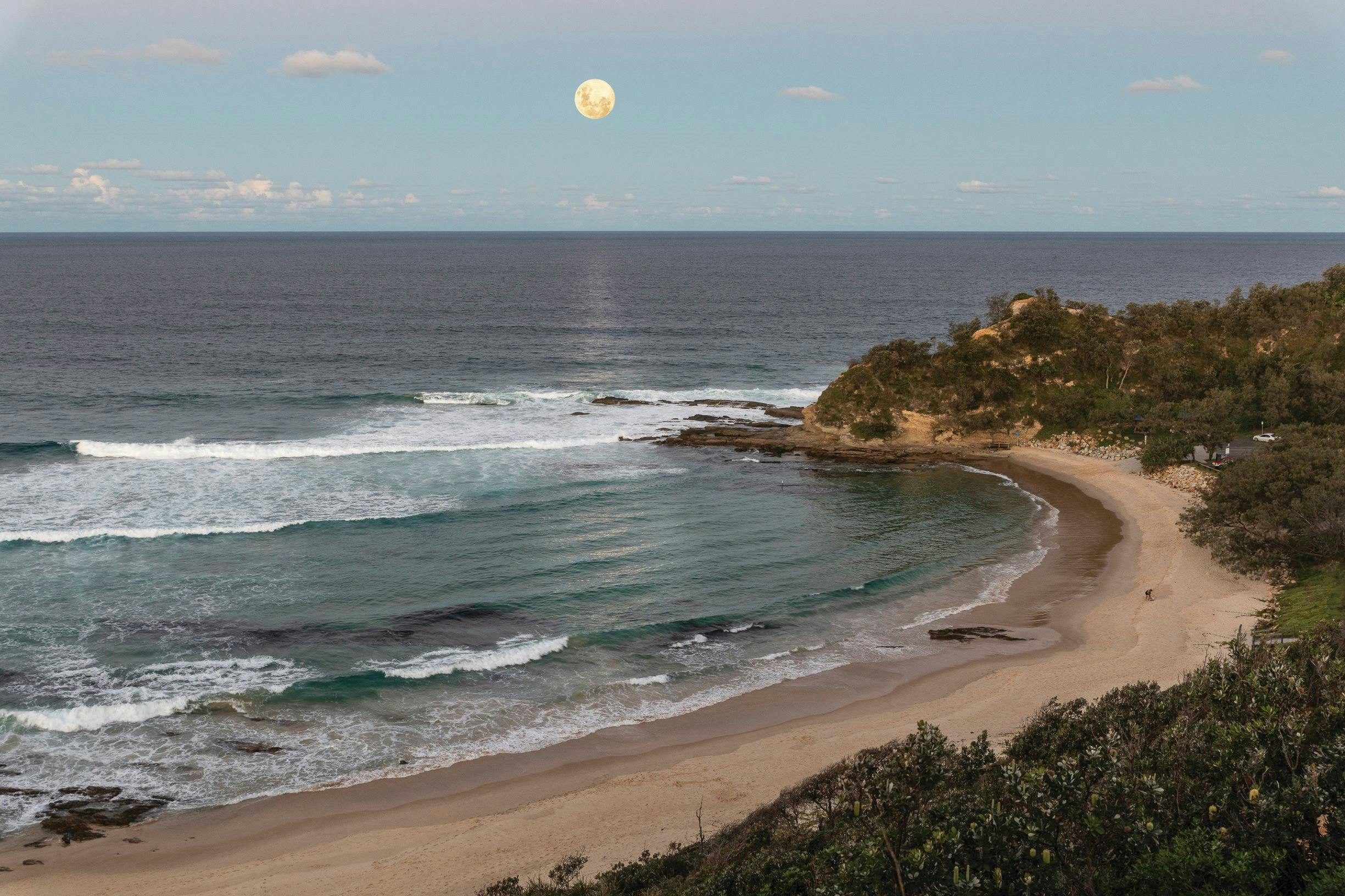 Full Moon over Shelly Beach