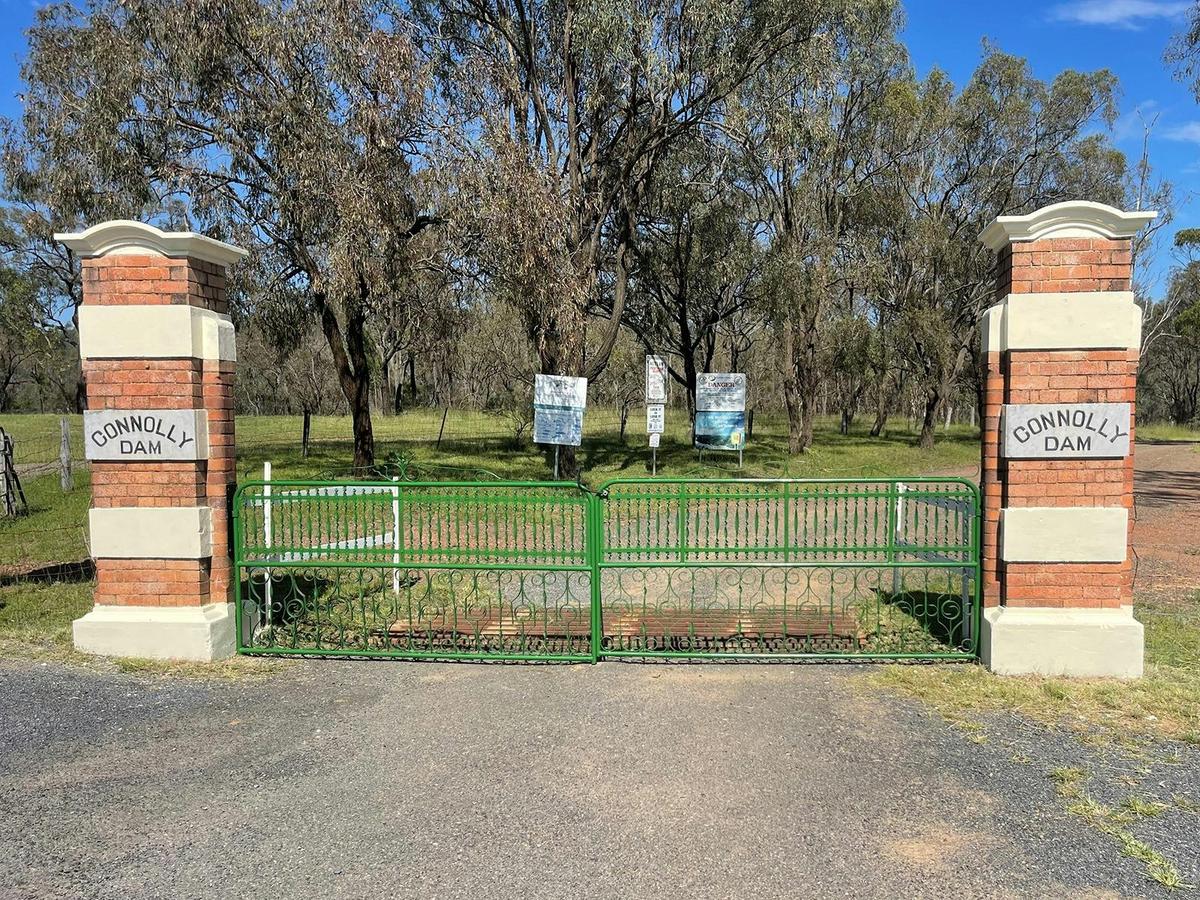 Historic gates at Connolly Dam