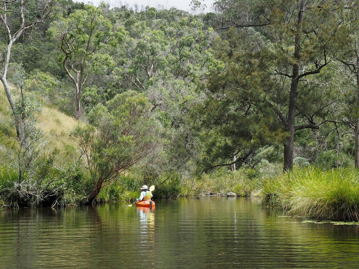 Kayaker on Connolly Dam