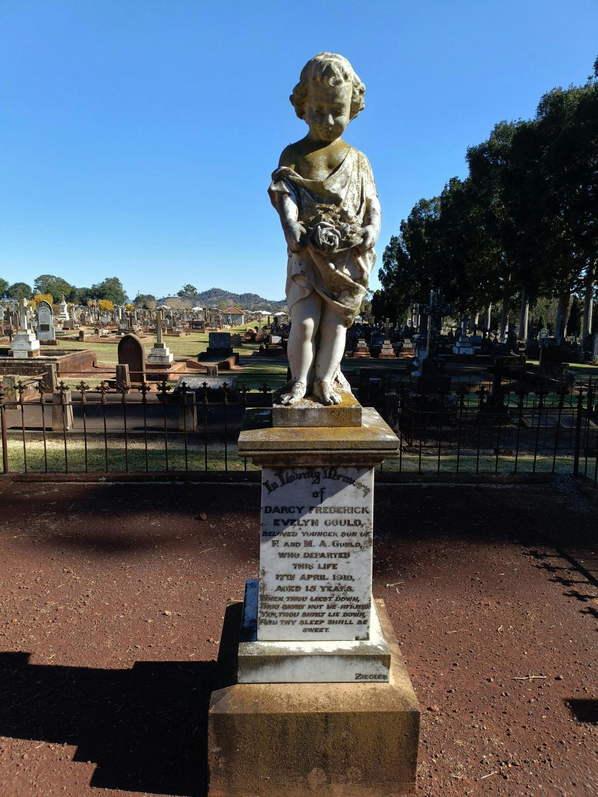 A cherub keeps watch