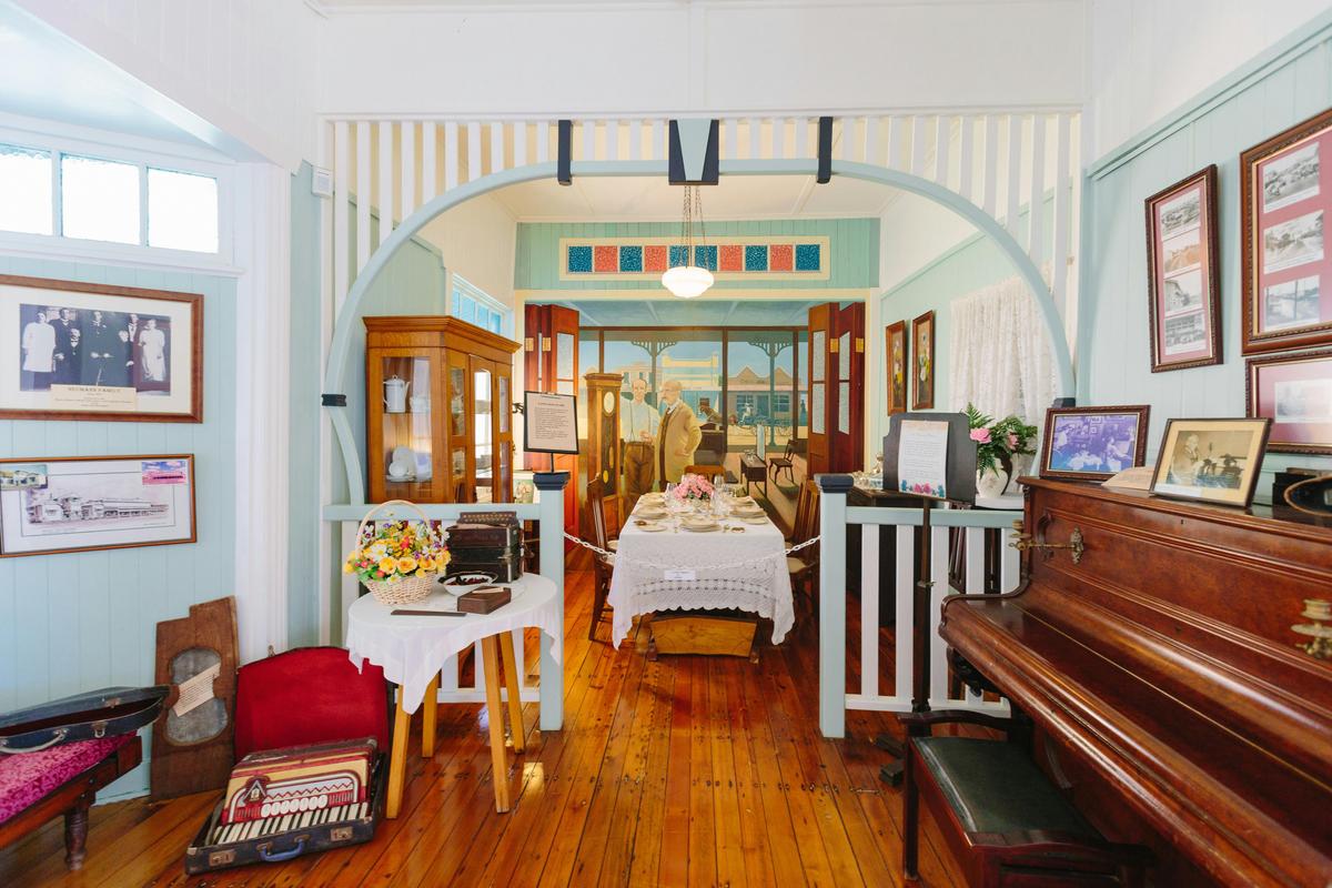 Interior of Haus staged in traditional setting