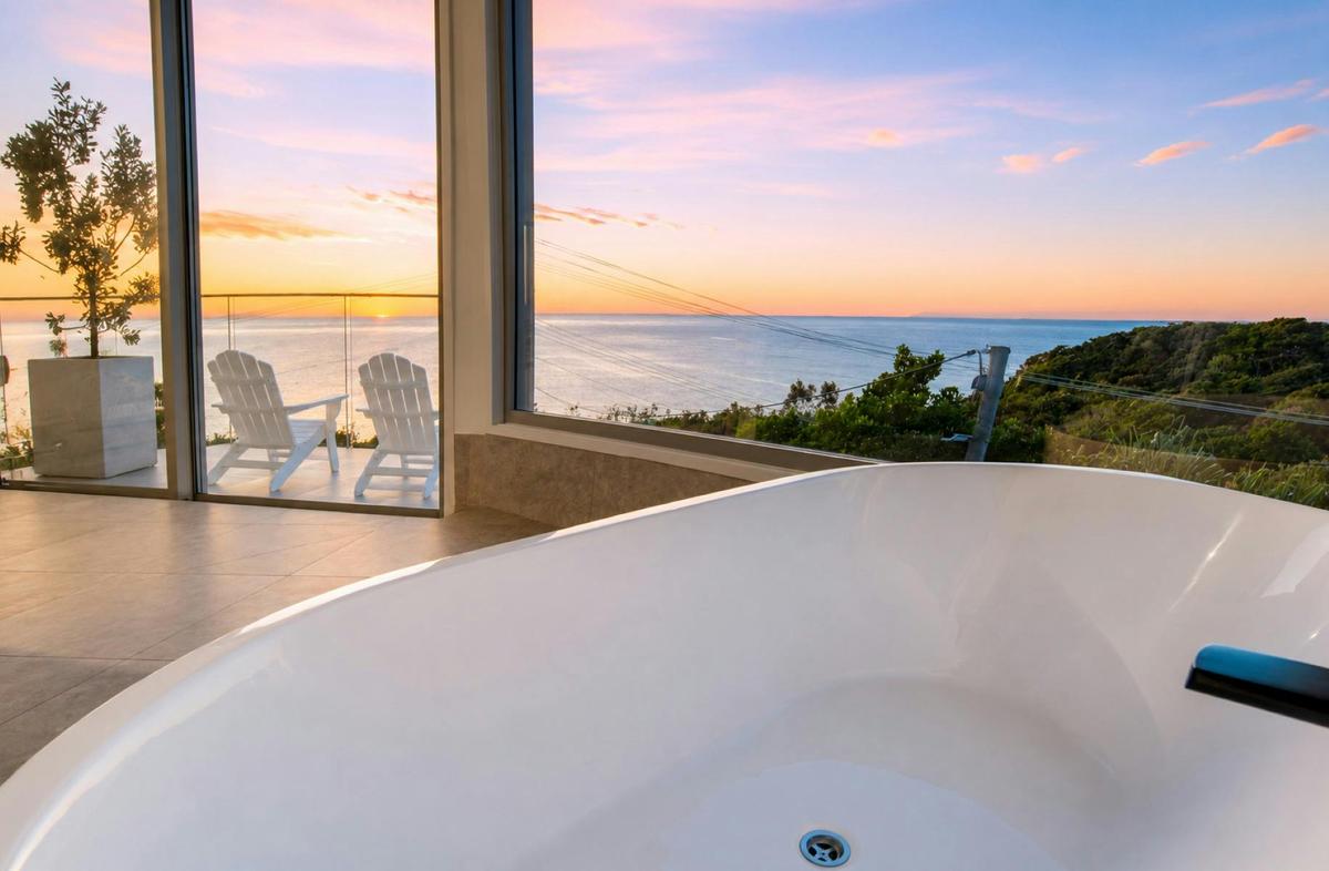 bath with ocean views