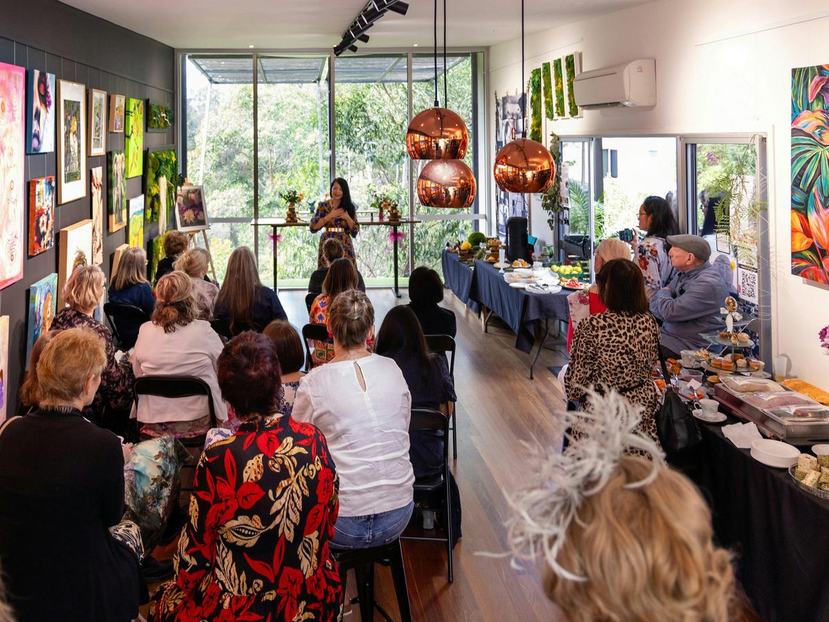 Art discussion at Creative Hearts Co Art Gallery