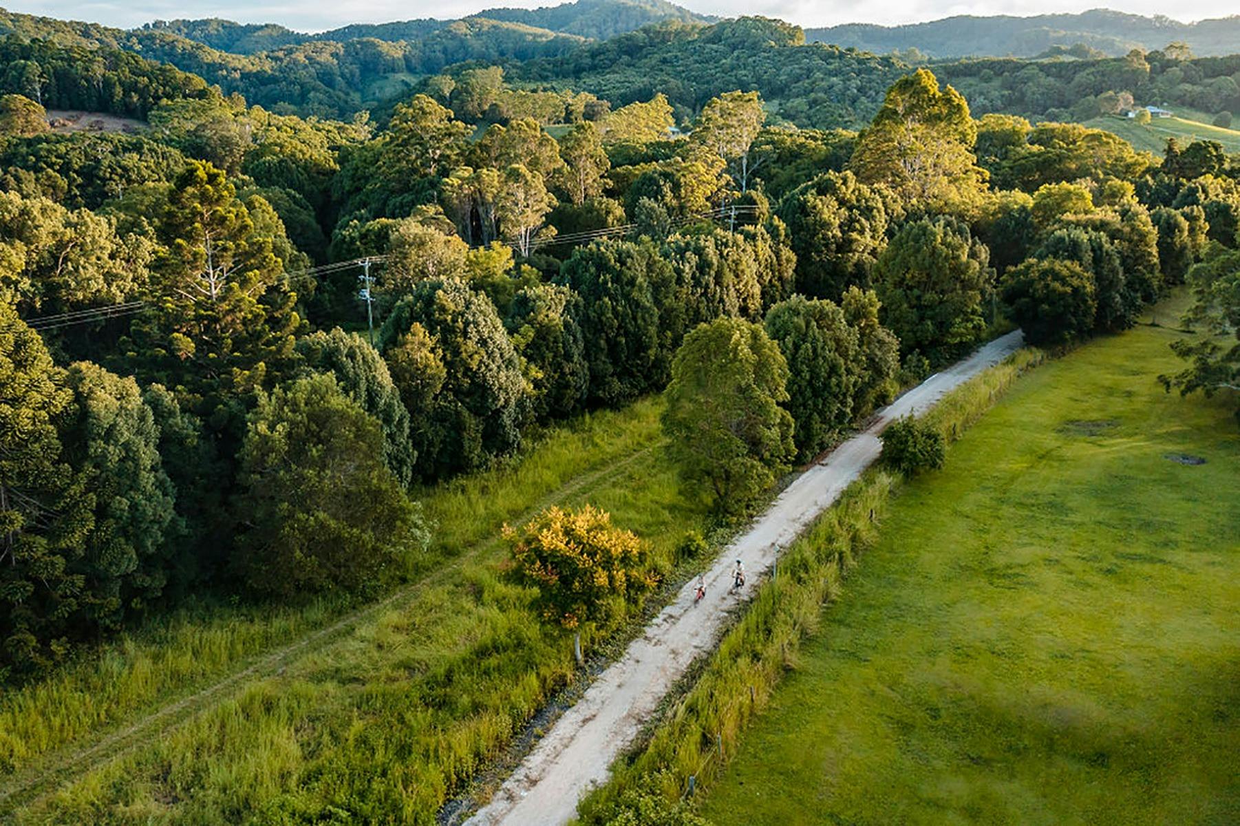 Aerial view of the Rail Trail