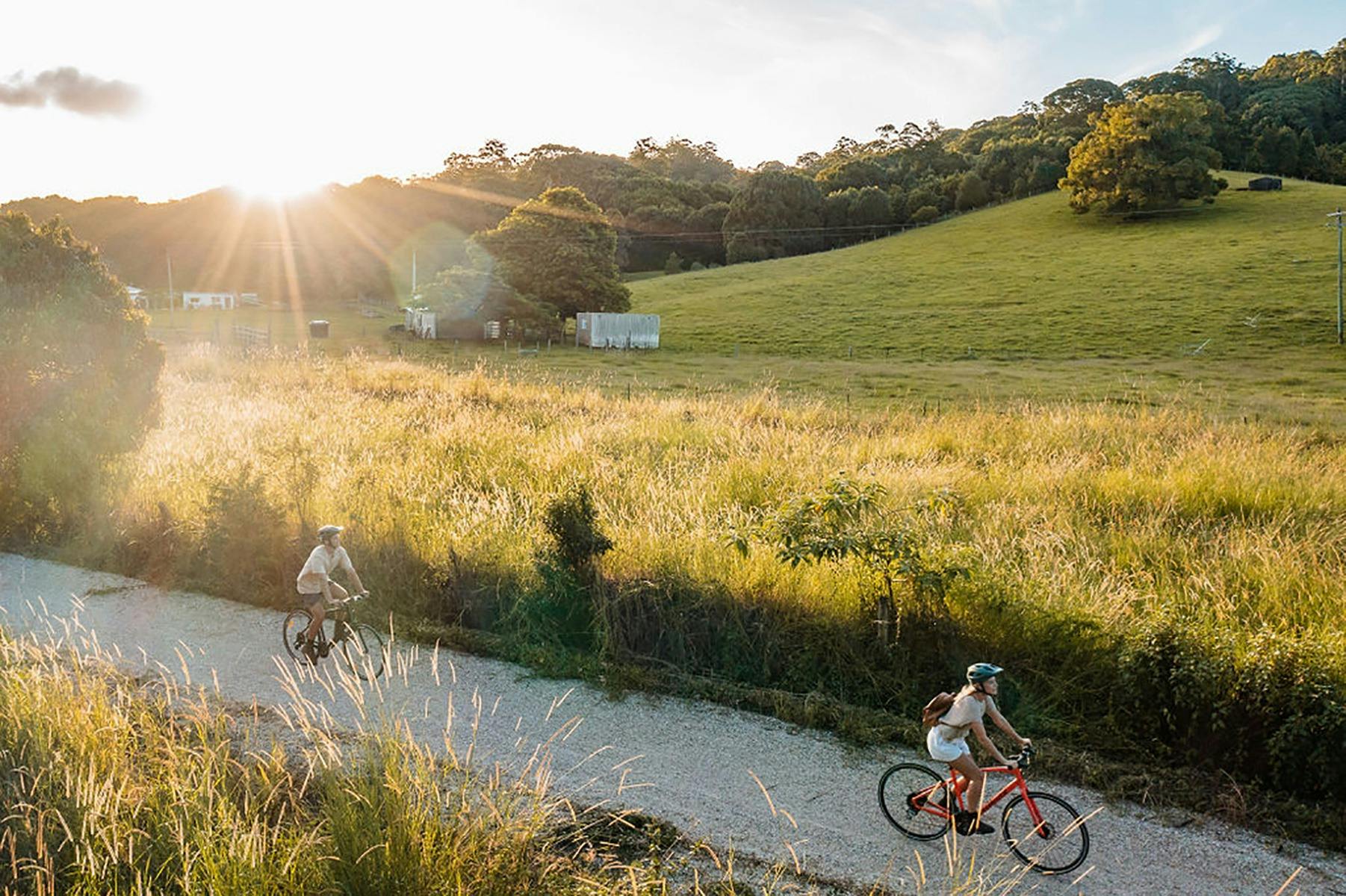 Couple on the Rail Trail at Burringbar