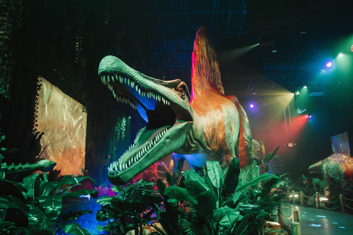 Dino animatronic roaring