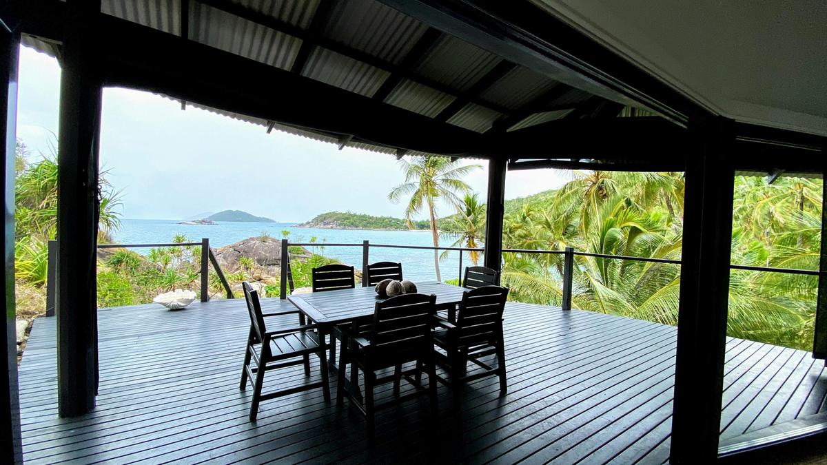 View of the sea from the deck