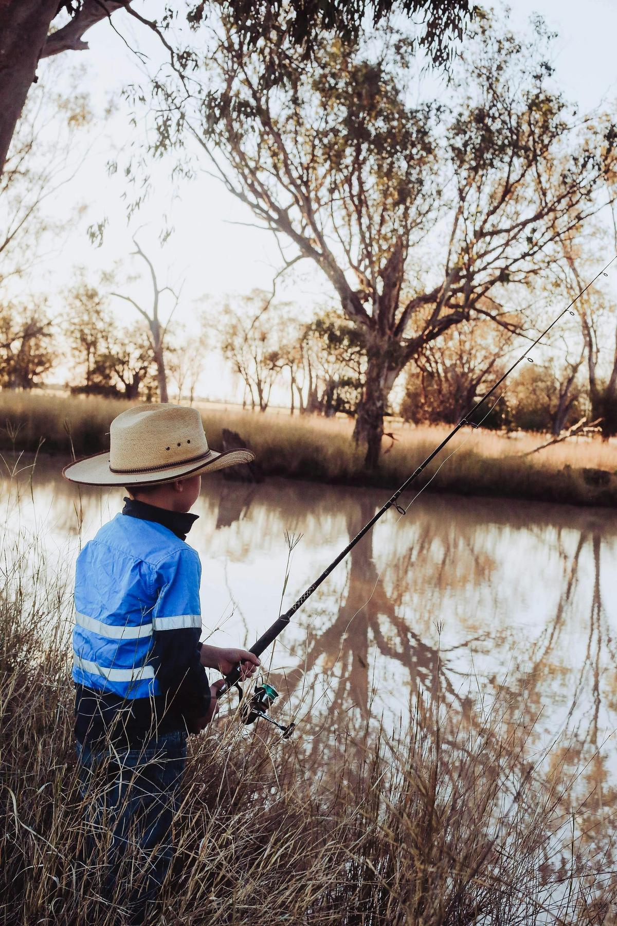 Fishing in the Yelarbon Lagoon