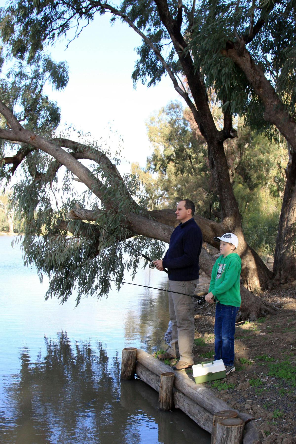 Fishing at the Goondiwindi Water Park