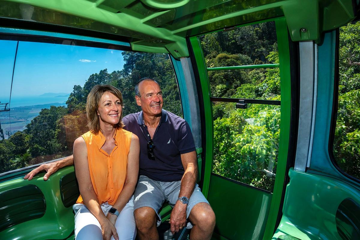 Enjoy the spectacular views from the Skyrail Rainforest Cableway