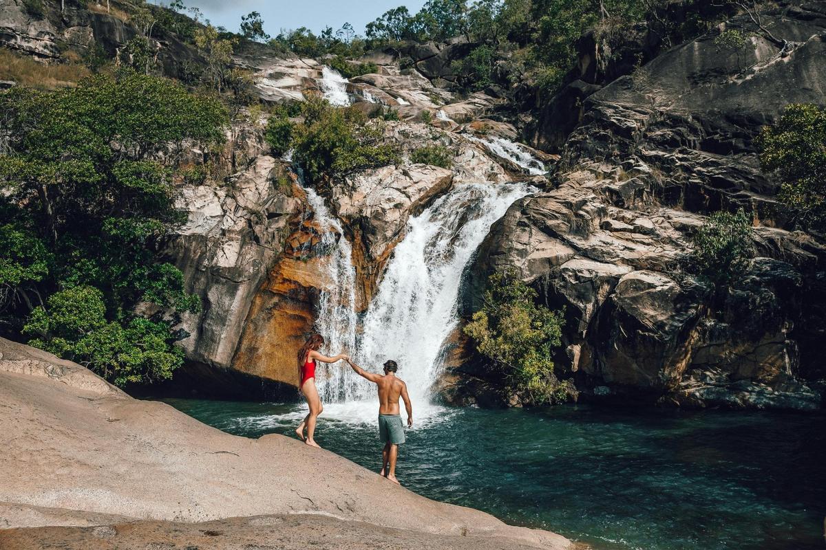 Overlooking the crystal clear waters of Emerald Creek Falls in Mareeba, TNQ.