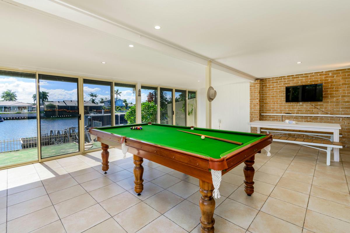 Family area overlooking canal