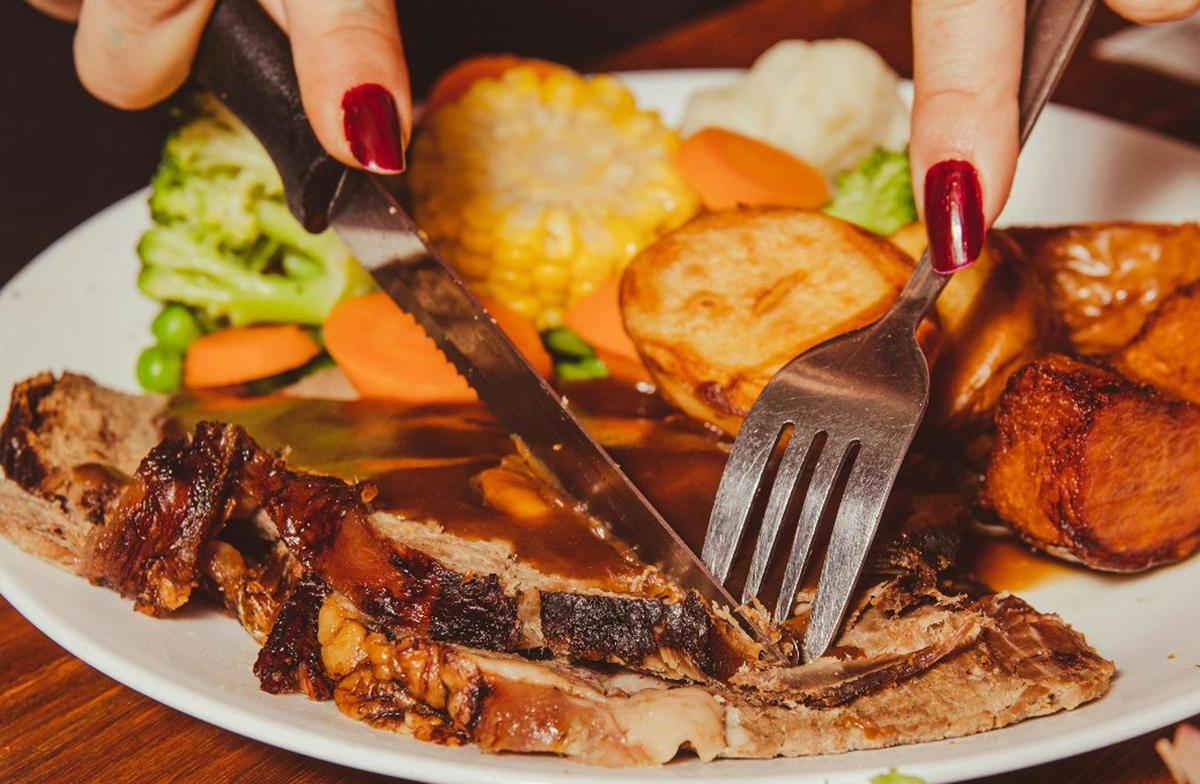 Roast meal at Falvey's Sundowner Saloon