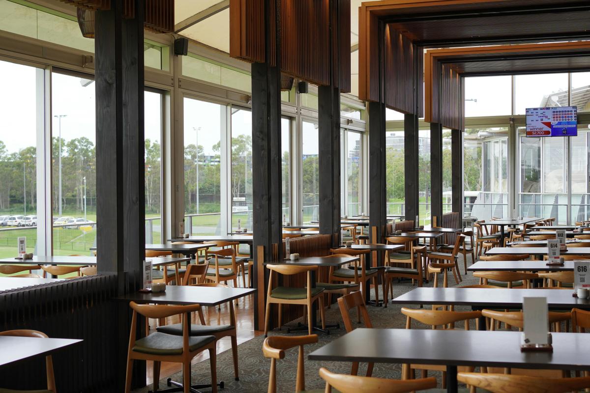 An image showing the lower dining area in Frenzy Food Court