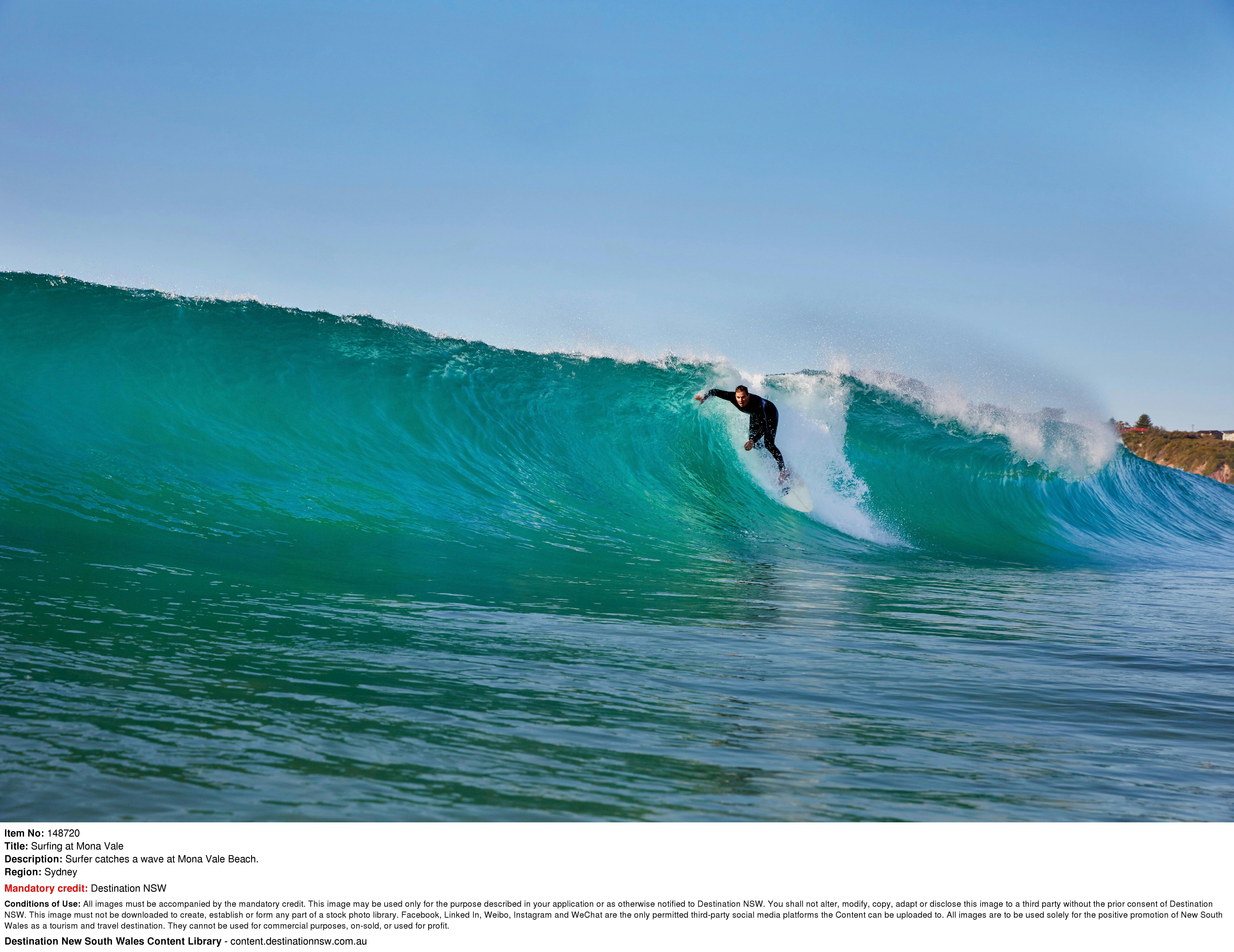Surfing at Mona Vale