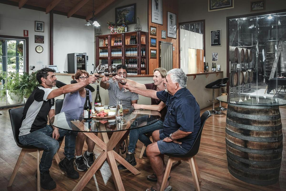 The Costanzo Family in the Golden Grove Estate cellar door