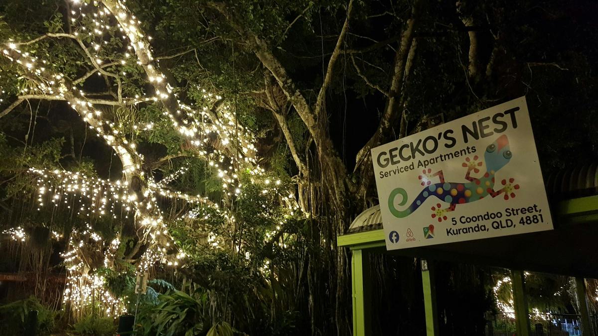 Fairy lights at the front of our Location in Kuranda Village