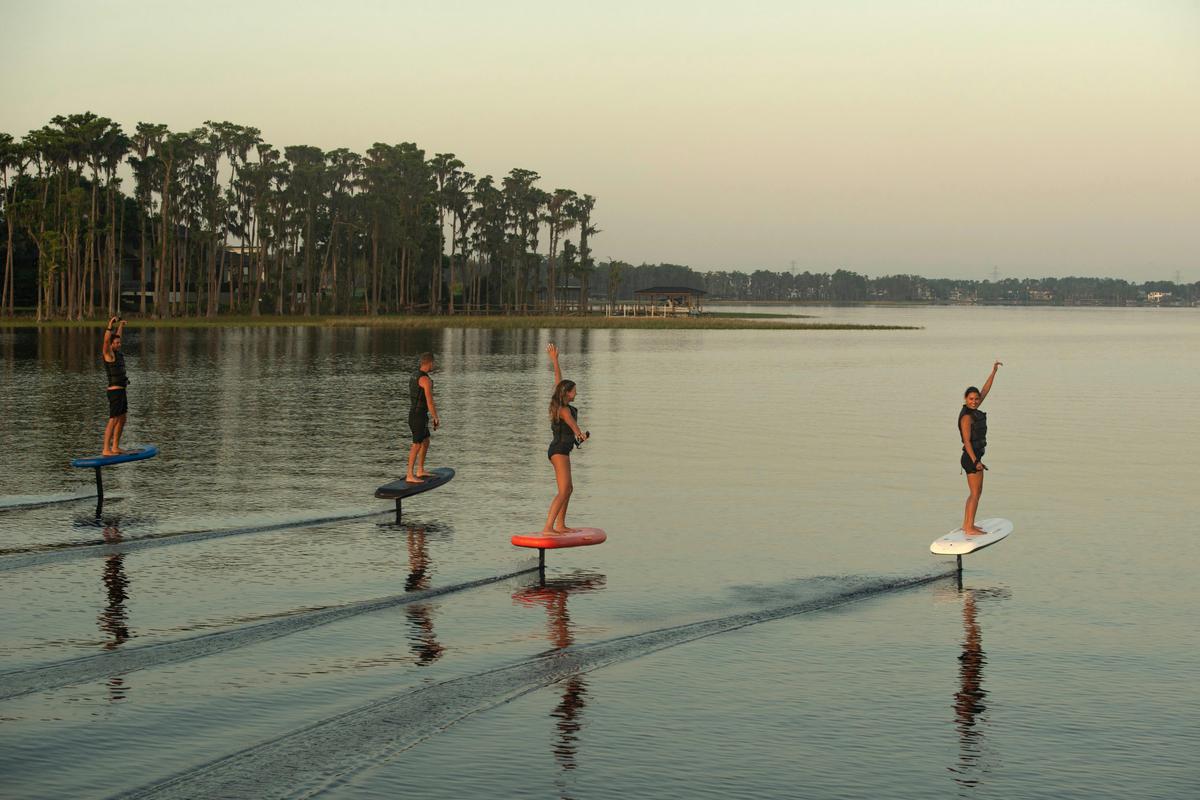 Happy Crew Efoiling with Fliteboard and Fliteschool Noosa