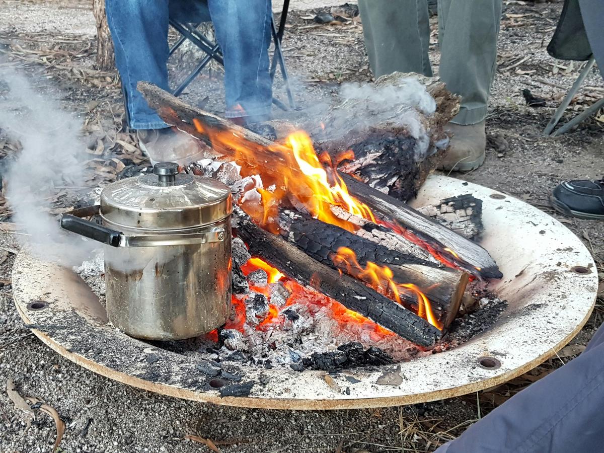 Frosty mornings on the Granite Belt are the perfect backdrop for campfires and billy tea.