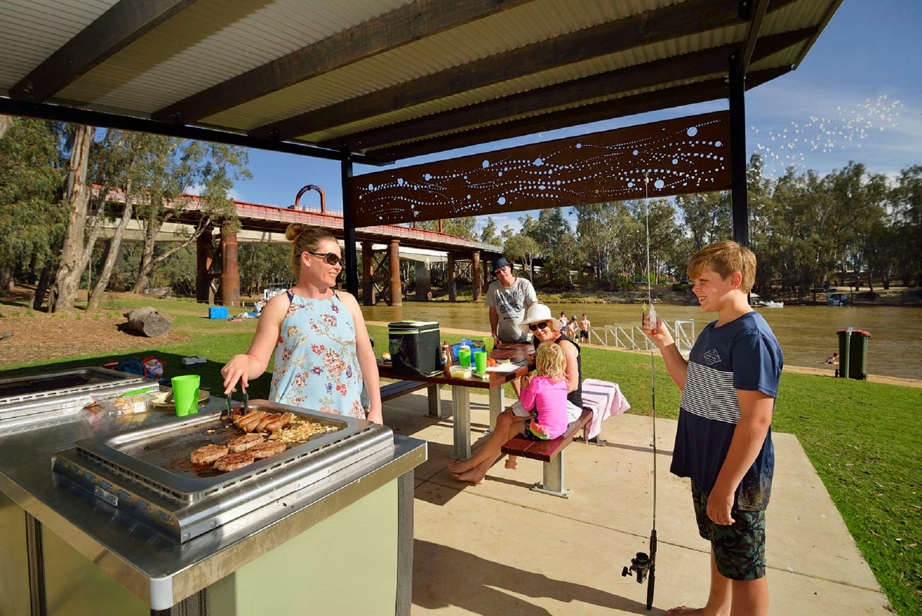 Enjoy a BBQ at Moama Beach