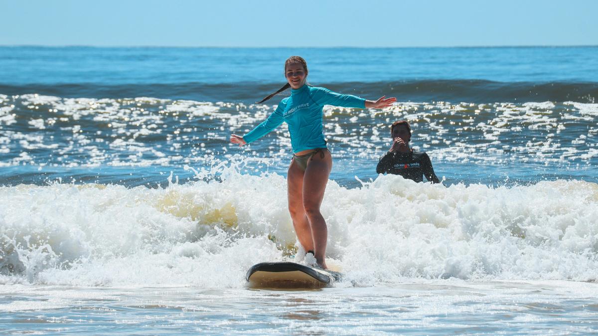 Standing is easy at Go Ride A Wave!