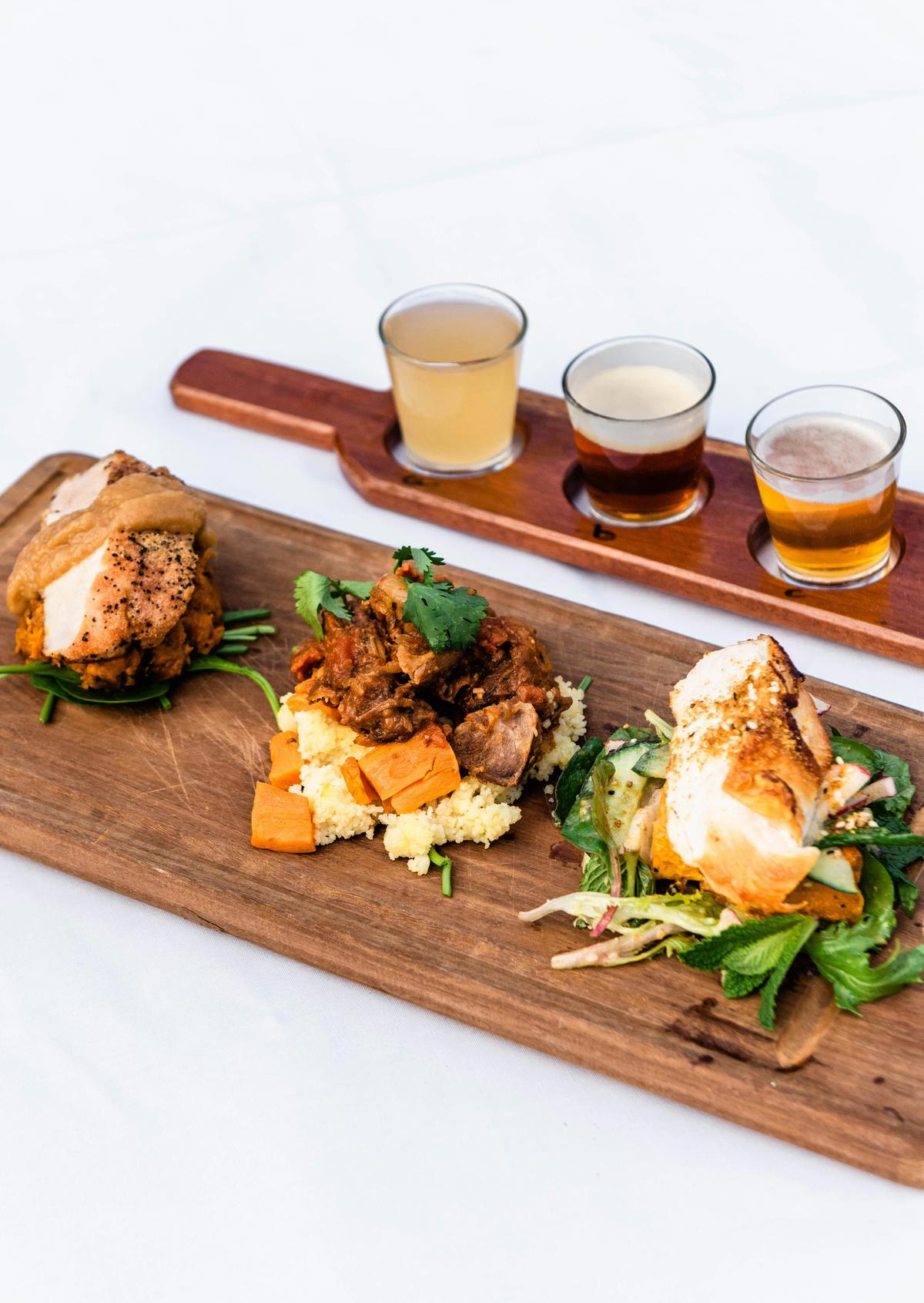 Granite Belt Brewery Tasting Paddle and Platter