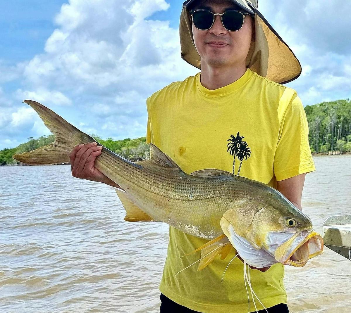 Nice salmon catch in the Trinity Inlet with Gone Fishing Cairns!