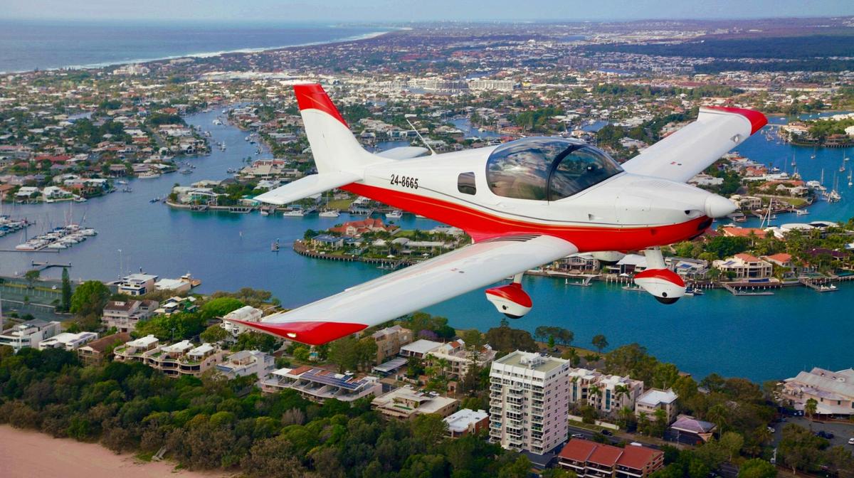 Flying over Mooloolaba