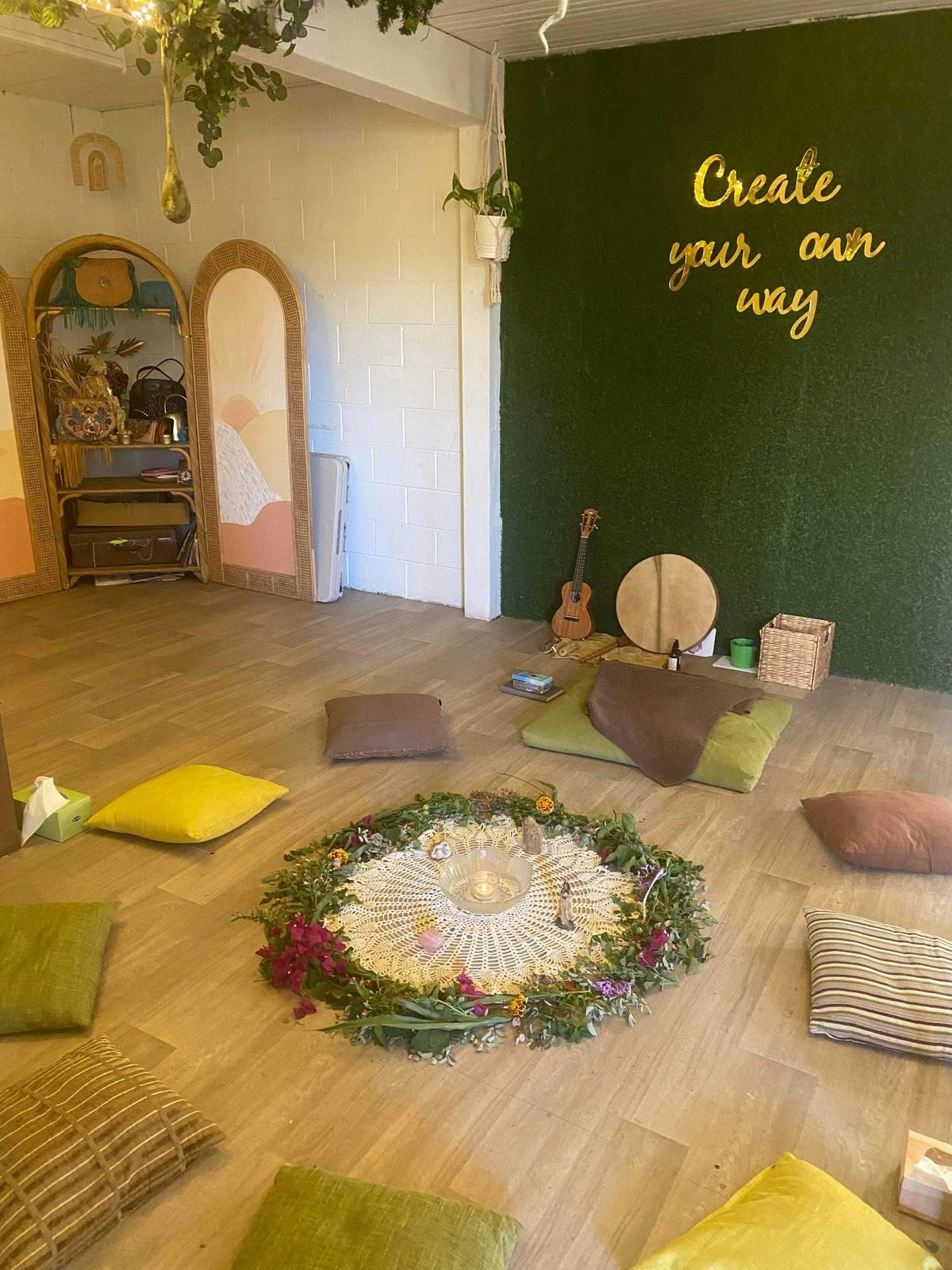 A workshop and Event space that caters for sound healing and womens circles