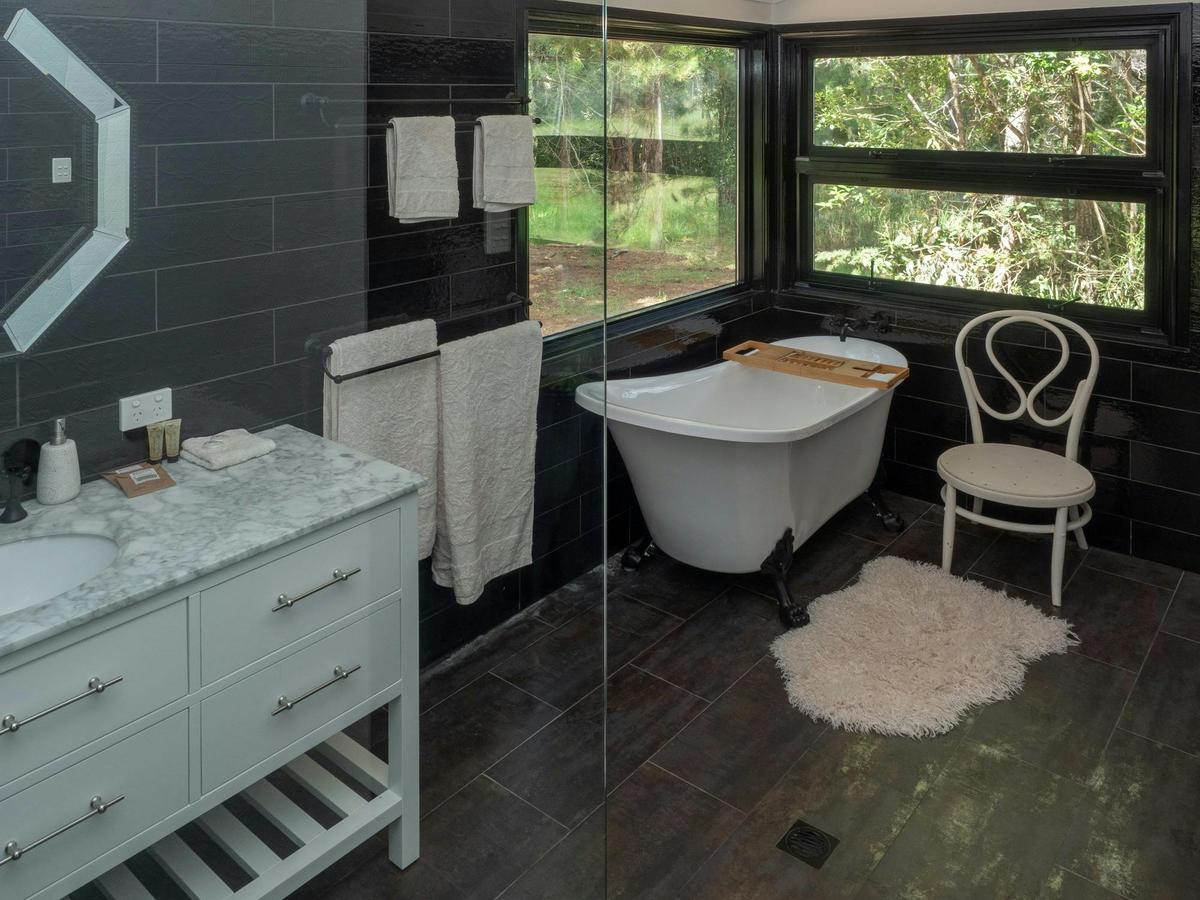 Heritage Bathtub overlooks the forest