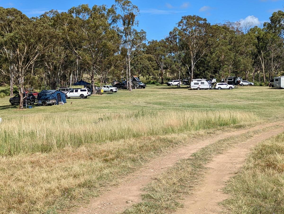 Campgrounds, creek frontage, and room to through a ball